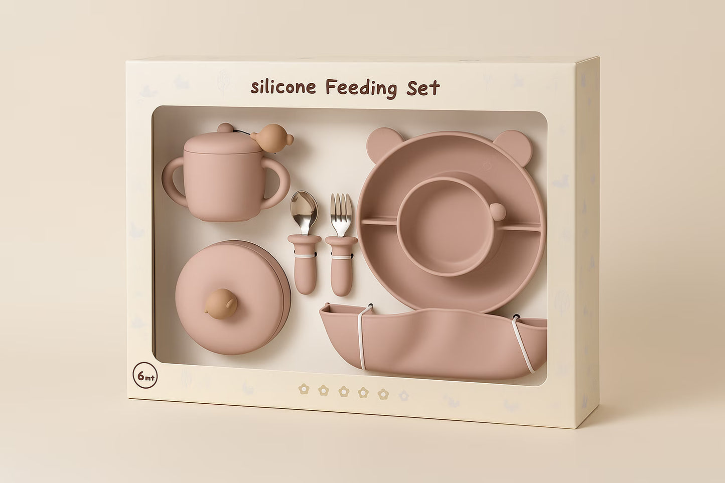 8 in 1 Silicone Tableware Set