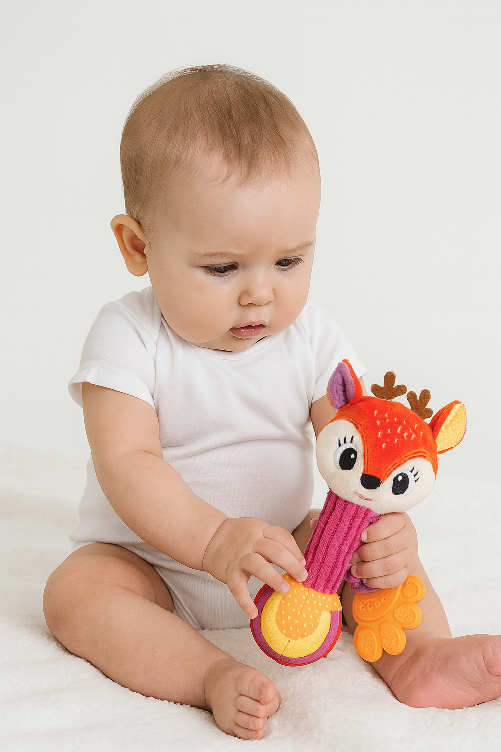 Pika Bloom Soft Plush Teether Rattle