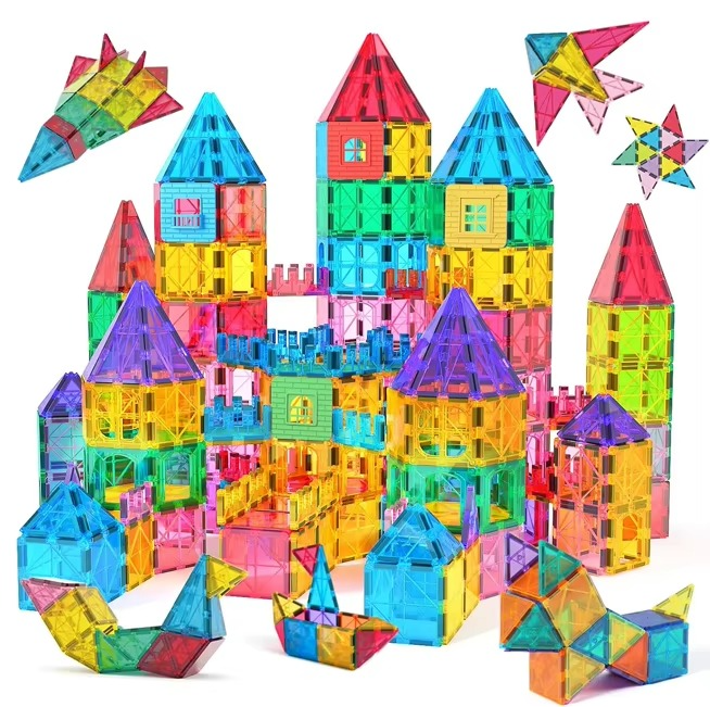 Pika Bloom Magnetic Building Tiles – 3D (100 Pieces)