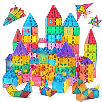 Pika Bloom 100-Piece Magnetic Building Tiles – 3D Set