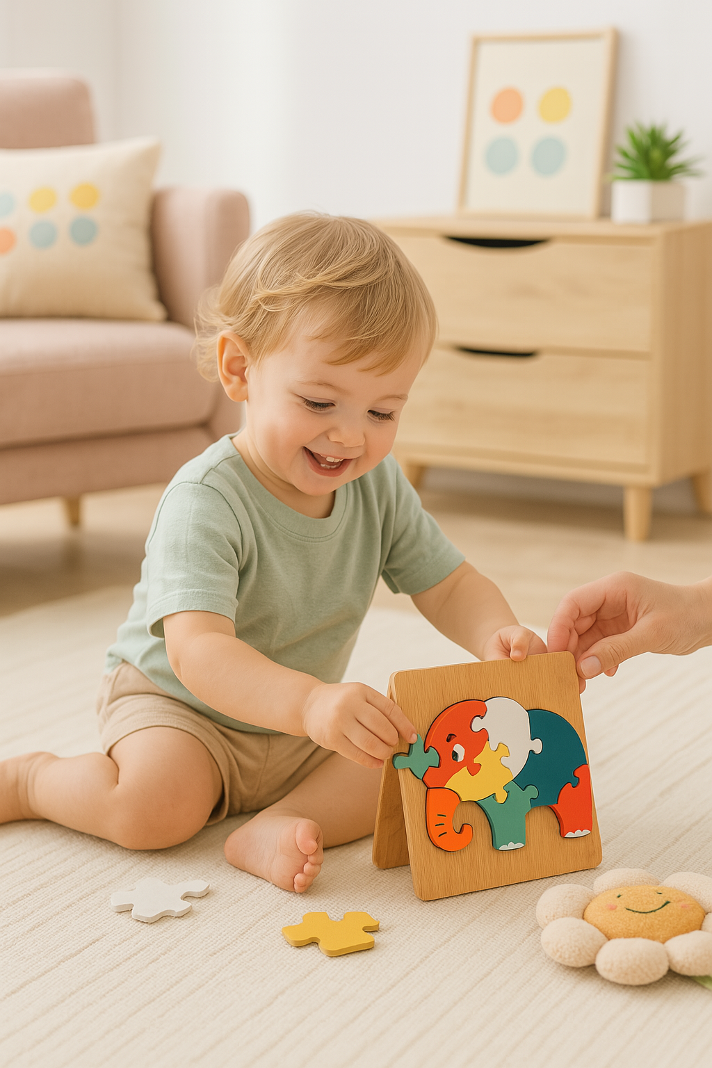 Pika Bloom Wooden Puzzle