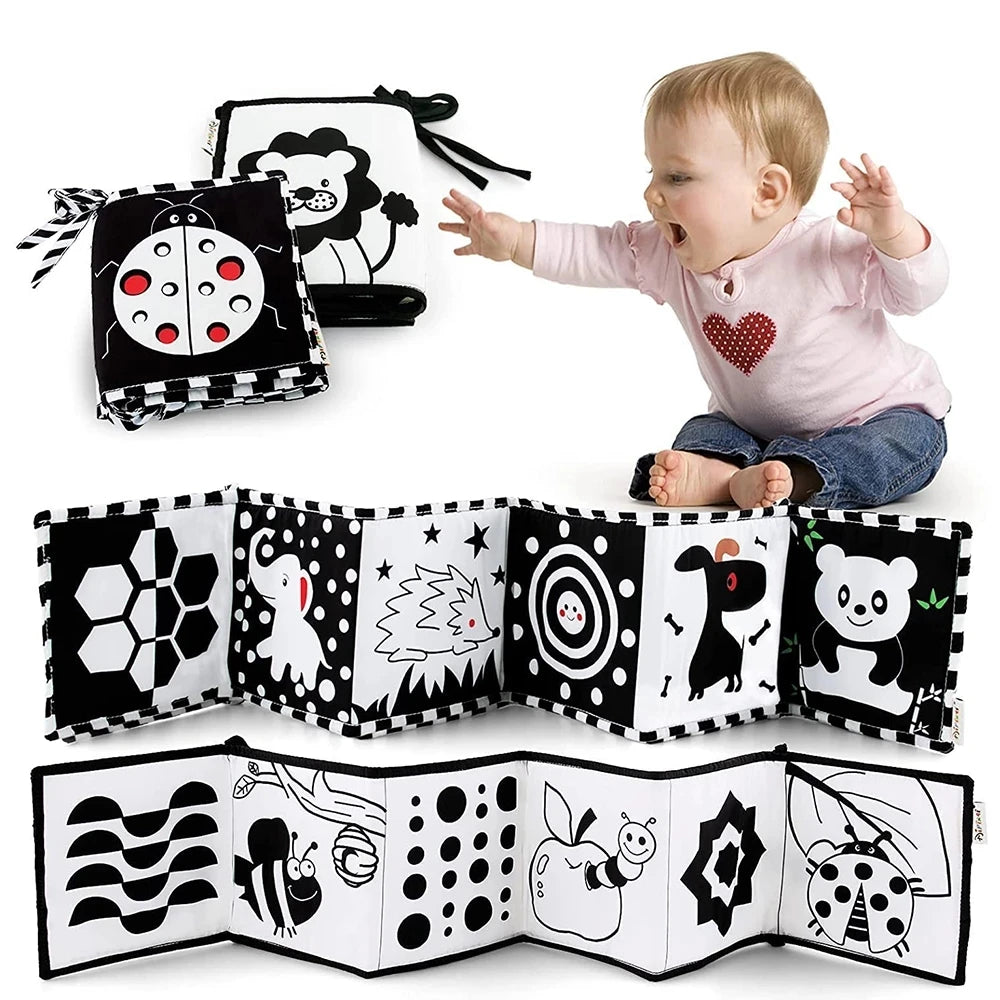 Pika Bloom Black & White Visual Stimulation Cloth Book