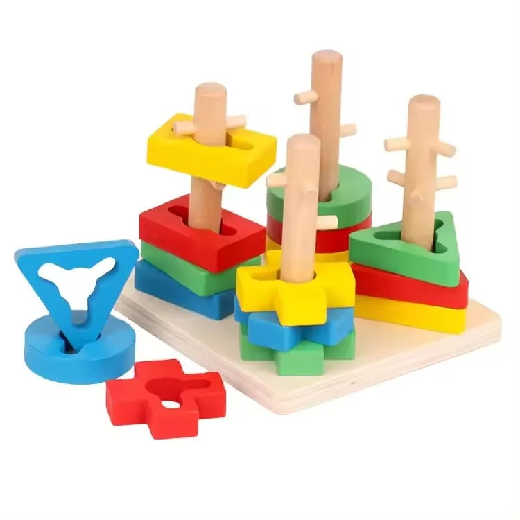 Pika Bloom Wooden Shape Sorter Puzzle