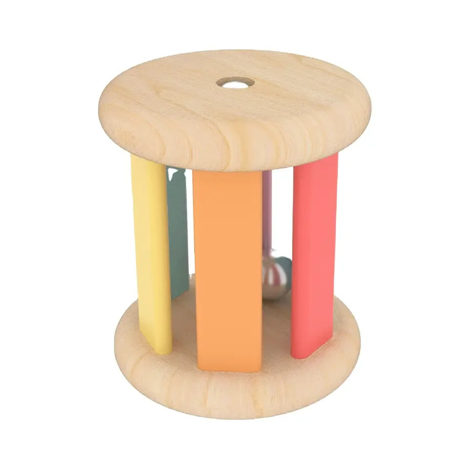 Pika Bloom Wooden Rolling Rattle