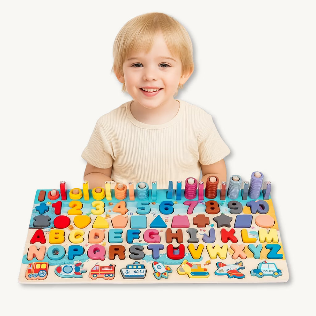 Pika Bloom 7-in-1 Wooden Montessori Puzzle Set