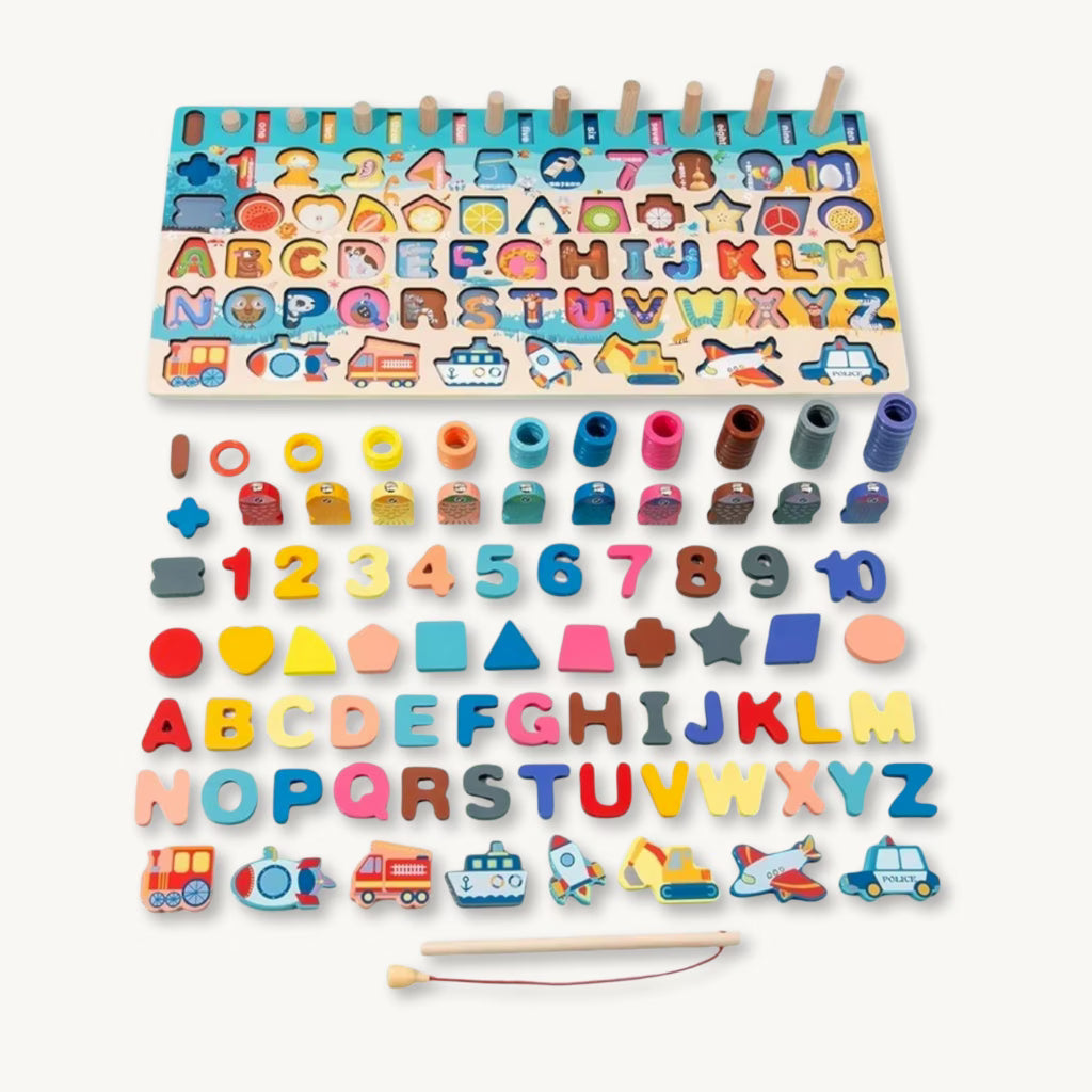 Pika Bloom 7-in-1 Wooden Montessori Puzzle Set