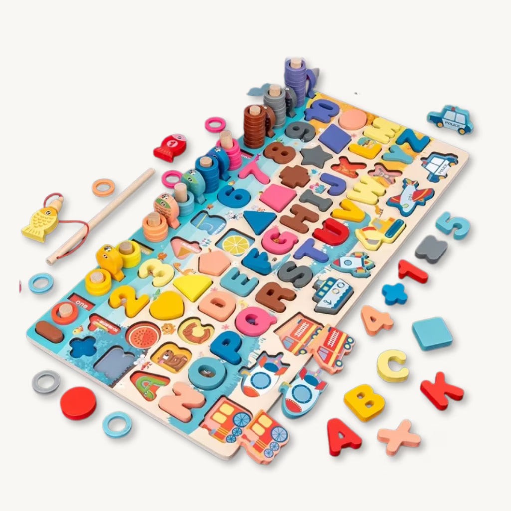 Pika Bloom 7-in-1 Wooden Montessori Puzzle Set