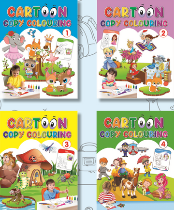 Cartoon Copy Colouring Book Series (Set of 4)