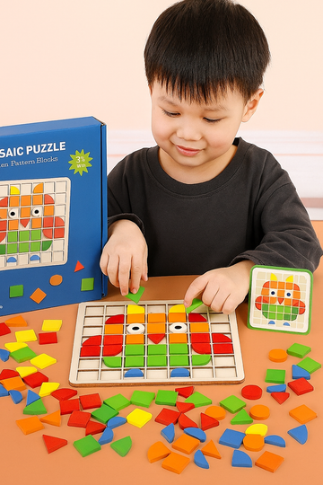 Pika Bloom Mosaic Puzzle Set – 120 Pieces