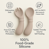 Pika Bloom Curved Spoon & Fork for Toddlers