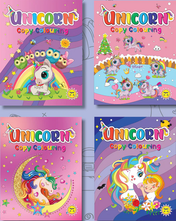 Unicorn Copy Colouring Book (Set of 4)