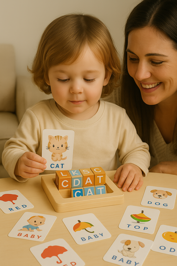 Pika Bloom Wooden Spelling Game Board