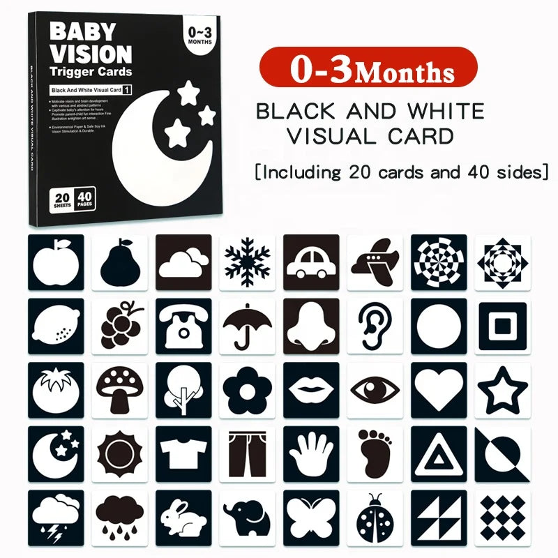 Pika Bloom High-Contrast Baby Vision Cards