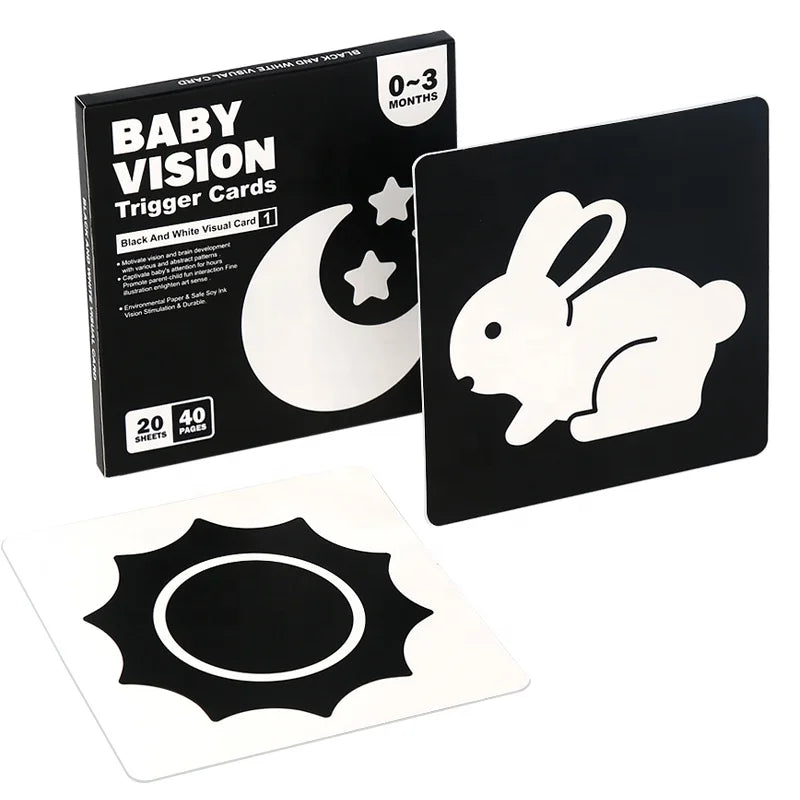 Pika Bloom High-Contrast Baby Vision Cards